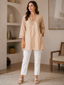 Cream Designer Tunic with Multi-Color Sequence Work for Women – Party Wear Ethnic Tunic