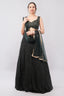 Luxury Midnight Black Sequin Lehenga Set with Sheer Dupatta