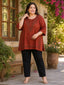 Soft Rayon Dark Burgundy Tunic with Multi Color Sequence Work