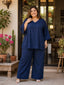 Dark Blue Rayon Short Tunic with Heavy Embroidery & Sequence Work