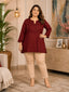 Dark Maroon Rayon Tunic with Embroidered Neck & Sequence Work
