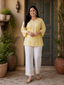 Shaded Lemon Rayon Tunic with Heavy Embroidery & Sequence Work
