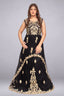 Black Net Gown with Sequin, Stone & Embroidery Work