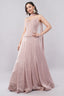 Salmon Pink Plain Very Flowing Lehenga