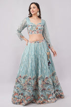 Torcoise Blue Lehenga (Skirt & Blouse)