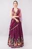 Mahroon Lehenga with Modern Stylish Blouse and Matching Dupatta