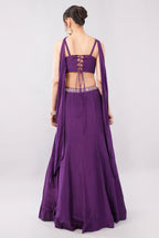 Purple color Lehenga with elegant blouse & dupatta