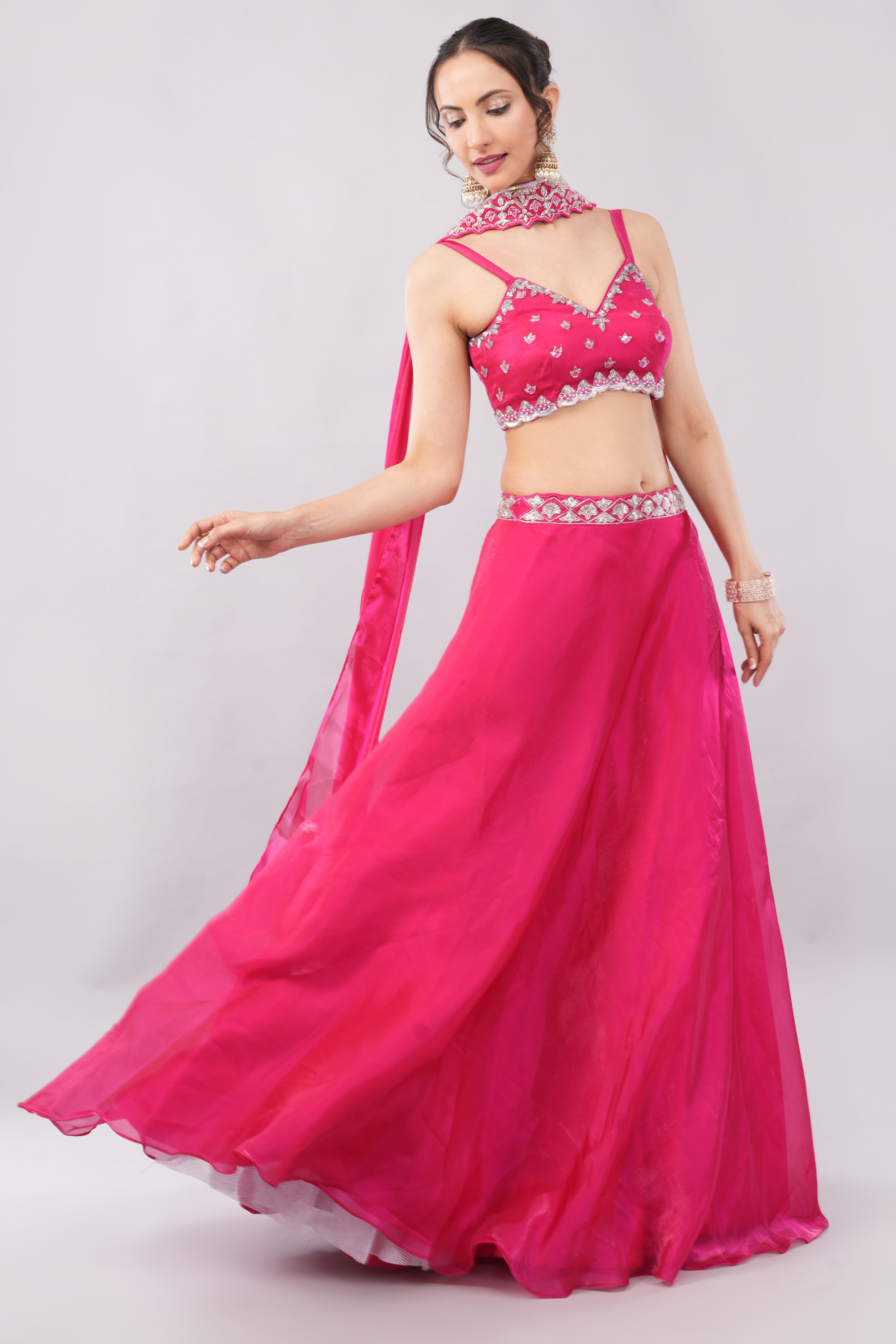 Mañana lehenga with net dupatta and blouse