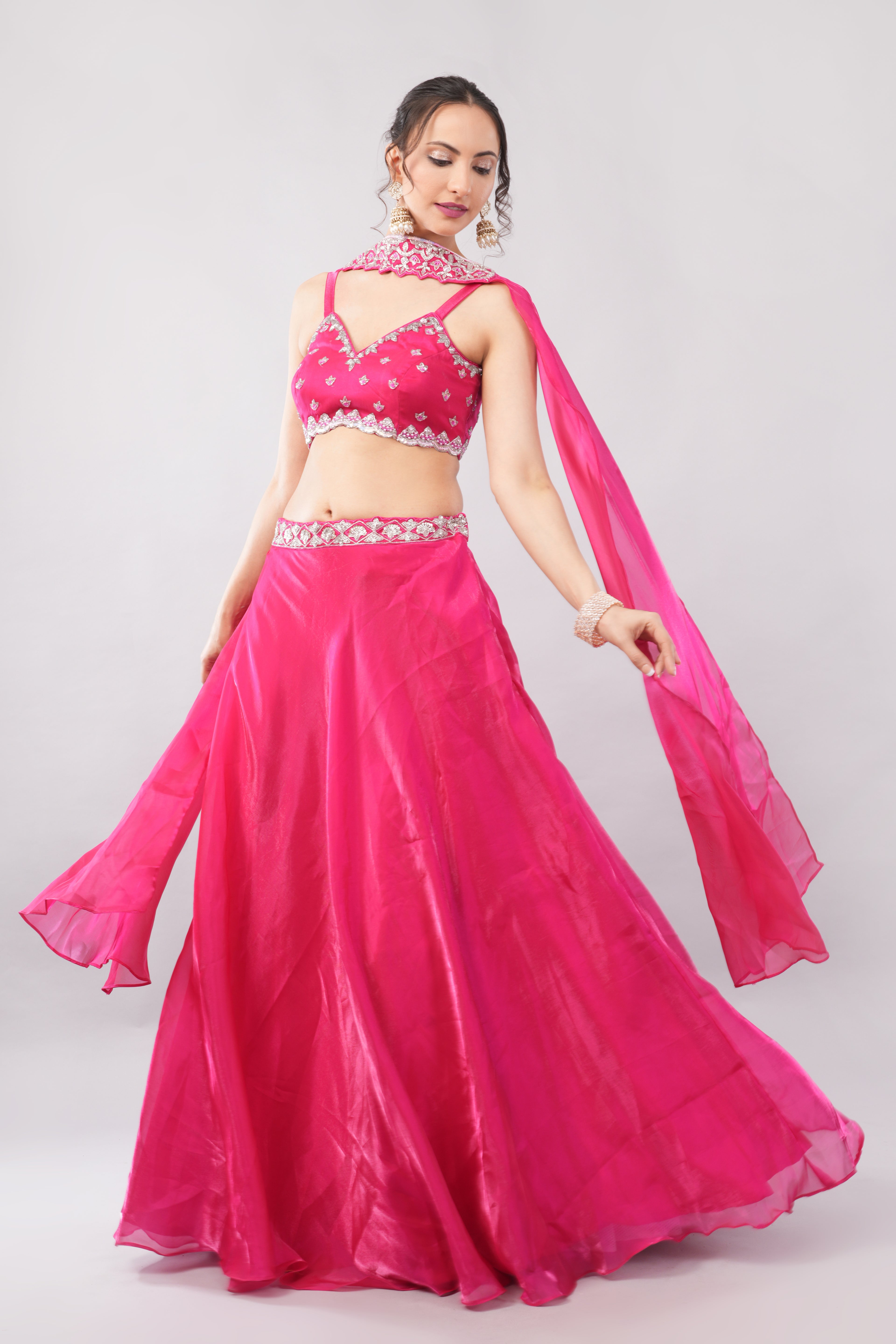 Mañana lehenga with net dupatta and blouse