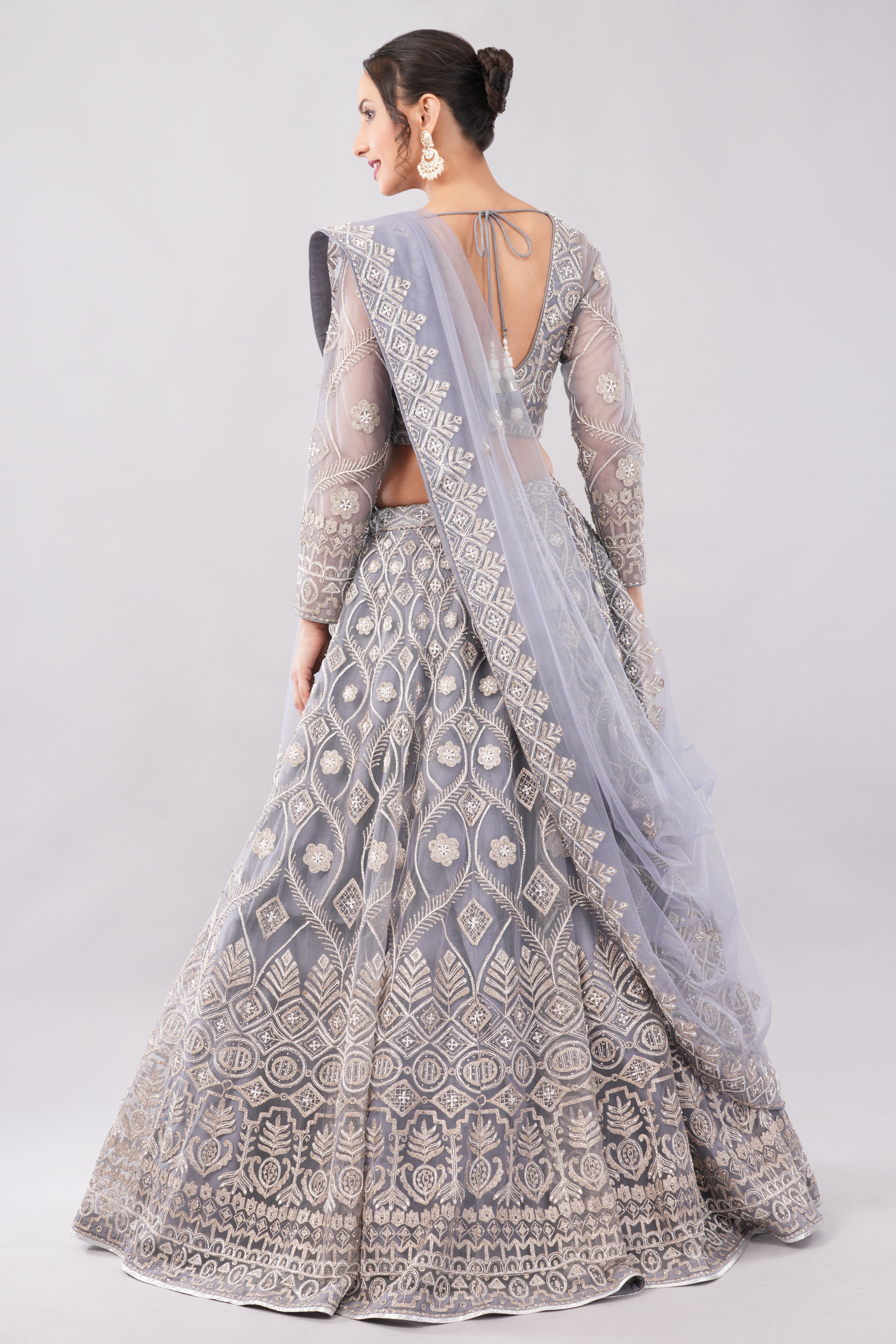 Net with linning lehenga (skirt & blouse) Secondary image