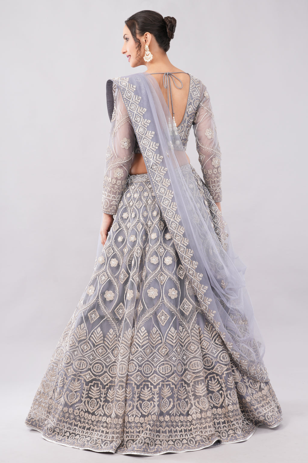 Net with linning lehenga (skirt & blouse)