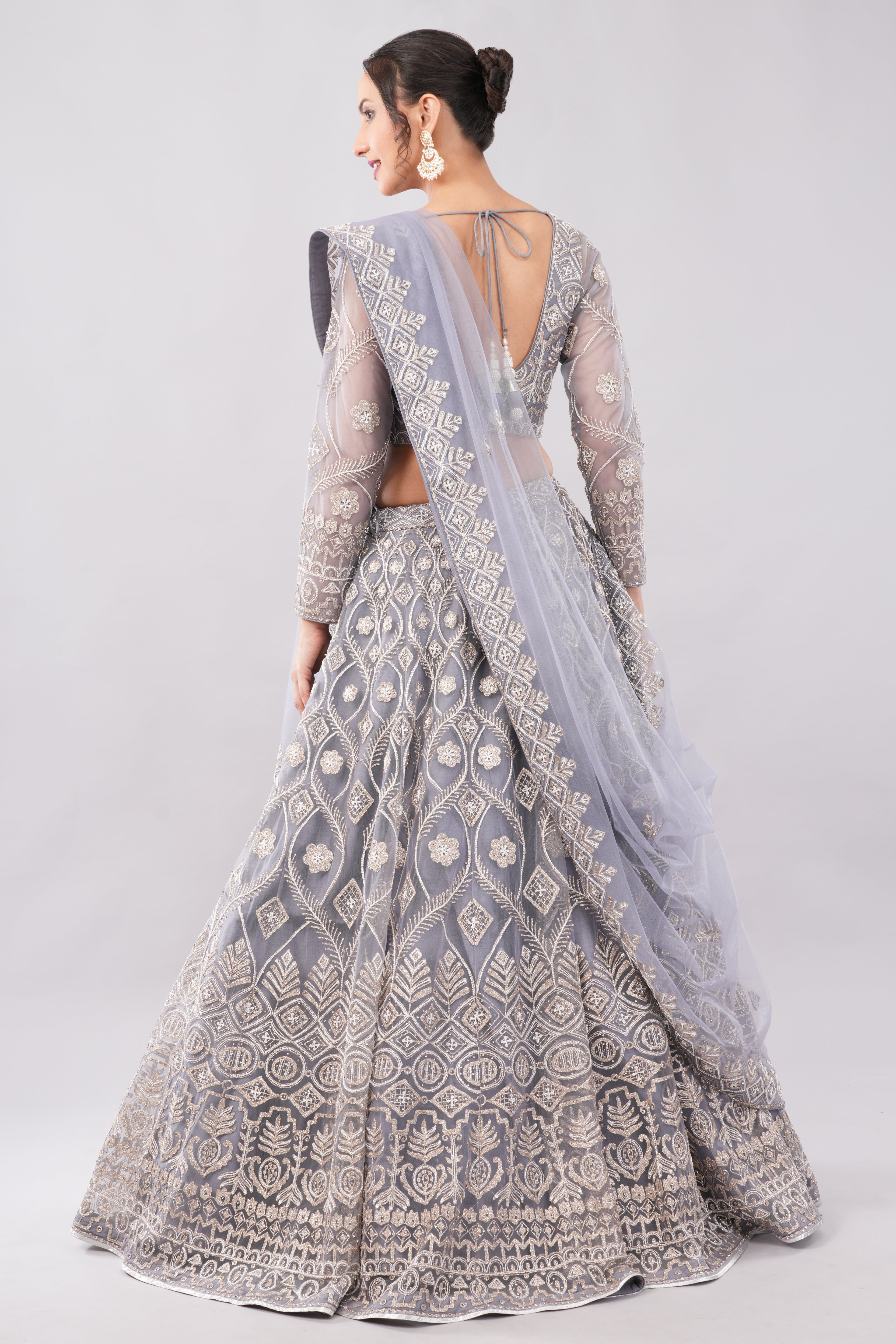 Net with linning lehenga (skirt & blouse)