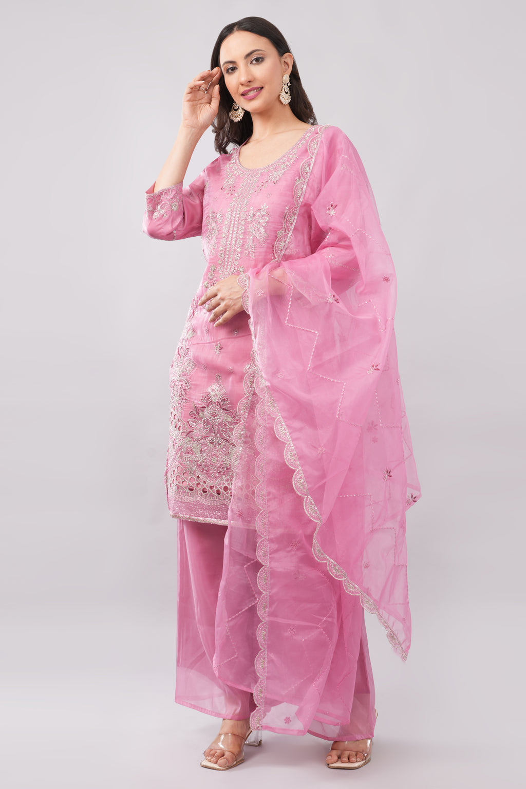 Pink kurta sets with Dupatta