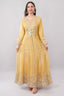Lemon Hand Embroidered Anarkali for Women