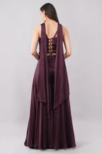 Wine color Lehenga with beautiful stylish blouse and dupatta