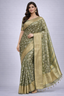 Banaras Tissue katan Silk Saree With Allover fancy Resham chikankari design