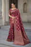 Banaras Munga katan Silk Saree with fancy blouse