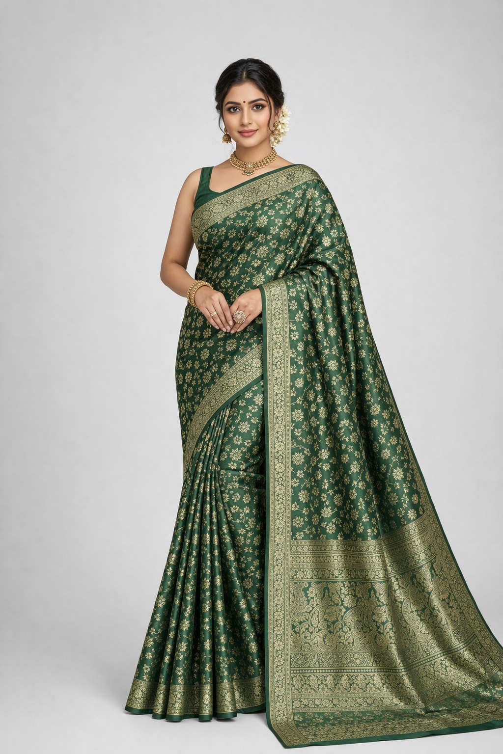 Banaras Semi Mashru Katan Silk Saree