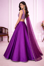 Silk Purple Color Lehenga