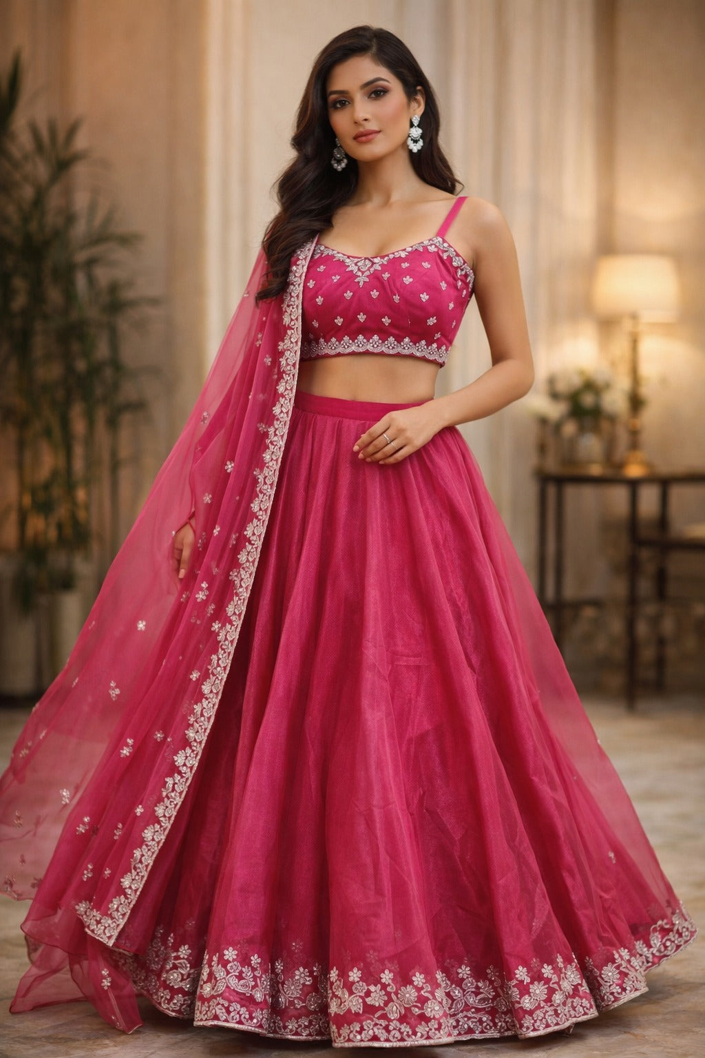 Mañana lehenga with net dupatta and blouse