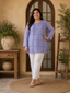 Lavender Rayon Tunic with Heavy Embroidery & Sequence Work
